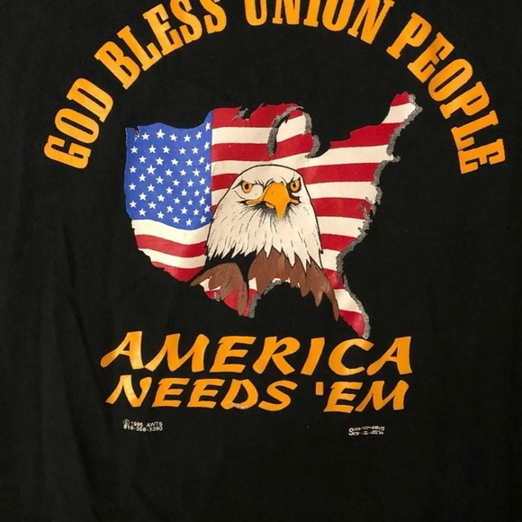 🔥🔥SOLD.  VINTAGE JERZEES AMERICA SHIRT - Picture 3 of 6